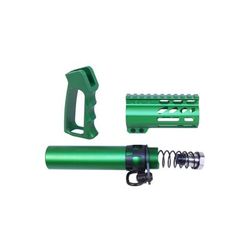 Guntec USA AR-15 Micro Pistol Furniture Set Anodized Irish Green MICRO-P-SET-IG