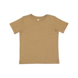 Rabbit Skins 3321 Toddler Fine Jersey T-Shirt in Vintage Coyote Brown size 3 | Cotton LA3321, RS3321