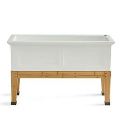 Devon Easy-Care Raised Garden Planter - White - Grandin Road