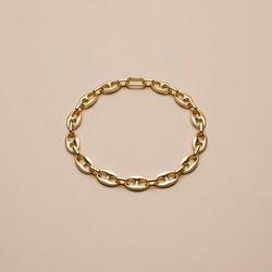 Lucky Brand Chain Link Choker Necklace - Women's Ladies Accessories Jewelry Necklace Pendants in Gold