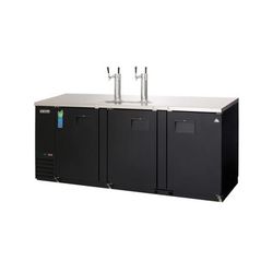 Everest Refrigeration EBD4-24 89 1/4" Kegerator Commercial Beer Dispenser w/ 4 Keg Capacity - 4 Columns, Black, 115v, 2 Columns