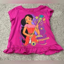Disney Shirts & Tops | Disney Short Sleeve Ruffle Hem Shirt - Youth Size Xs | Color: Pink | Size: 4g