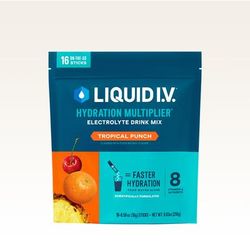 Liquid I.V. 30-Pack Tropical Punch Hydration Multiplier® - Hydrating Powdered Electrolyte Drink Mix Packet - Electrolyte Drinks