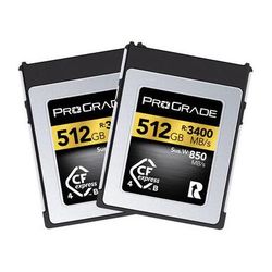 ProGrade Digital Used 512GB CFexpress 4.0 Type B Gold Memory Card (2-Pack) PGCFX512GAT2BH