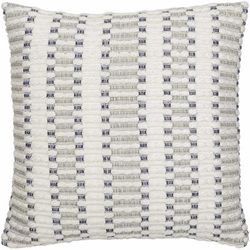 Ahmoua 20" Square Cottage Light Silver/Silver Gray/Ash/Metallic Silver Throw Pillow - Boutique Rugs