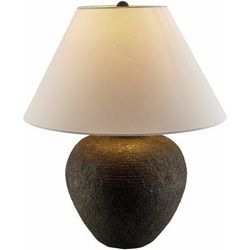 Puduppatti 23"H x 18"W x 18"D Black/White/Metallic - Nickel/Translucent Table Lamp - Boutique Rugs
