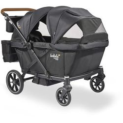 Larktale Caravan Coupe Quad (4 Seater) Stroller Wagon - Byron Black
