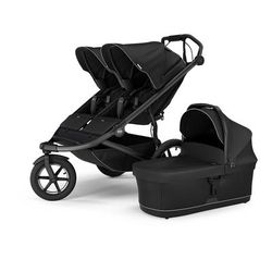 Thule Urban Glide 3 Double Jogging Stroller + Bassinet Bundle - Black