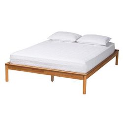 Efren Mid-Century Modern Honey Oak Finished Wood Full Size Bed Frame by Baxton Studio in Honey Oak (Size FULL)