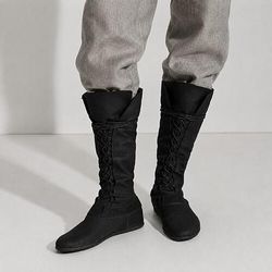 Retrò Vintage Medievale Rinascimento Stivali jazz piatti Pirata Guerriero Vichingo Ranger Allacciato Tiro con l'arco Costume Per uomo Unisex Halloween Carnevale Feste Casual Quotidiano LARP Adulti
