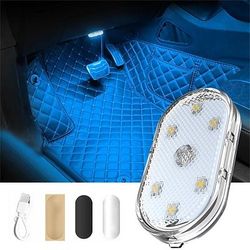 mini led per auto luce d'atmosfera per interni usb ricaricabile magnetica wireless touch light luce di lettura per tetto accessori per interni auto