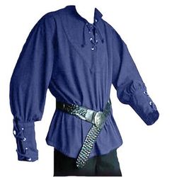 Punk Gotico Medievale Rinascimento Blusa / Camicia Costume Cosplay Tunica Guerriero Cavaliere Vichingo Cavaliere Celtico Ranger Coulisse Tinta unita Costume Per uomo Celtico Costumi da pirata