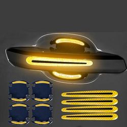 8pcs nastro adesivo aperto adesivi porta auto auto riflettente 3d accessori auto universali strisce di sicurezza