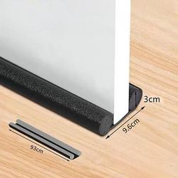 1pc tappo antispiffero da 36,6 pollici sotto la porta antirumore nero tappi per fessure porta d'ingresso paraspifferi per la parte inferiore delle porte regolabile doppia porta tiraggio