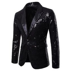 Disco Anni '80 Completi Blazer Blazer con Colletto a Revers Risvolto a punta Normale Disco Paillettes Costume Per uomo Costume di Carnevale Halloween Mascherata Feste Club Parata dell'Orgoglio