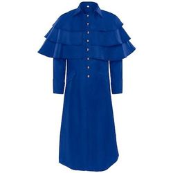 Punk Gotico Medievale Rinascimento Cappotto Abbigliamento esterno Principe Nobile Tinta unita Costume Per uomo Feste Performance Festival Adulti Cappotto