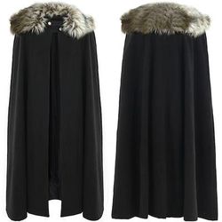 Retrò Vintage Medievale Mantello Mascherata Normale Principe Vichingo Aristocratico Costume Per uomo Vichingo Carnevale Capodanno Mascherata Evento / Festa Adulti Mantello Autunno Inverno