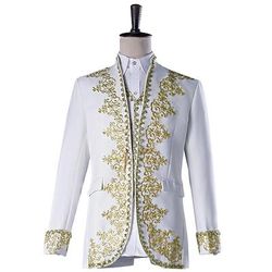 Completi Blazer Giacca da circo Principe Vittoriano Giacca Napoleone Adulti Per uomo Halloween Capodanno Mascherata Abbigliamento da sera Festa / Sera Giubileo di platino della Regina 2022 Vestirsi