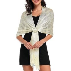 Glitter Anni Ruggenti Brillare Splendere Sciarpe da flapper Il grande Gatsby Charleston Costume Per donna San Valentino Mascherata Festa serale Feste Matrimonio Adulti Scialle Estate Primavera
