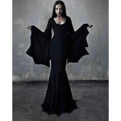 Notte di Valpurga Vestito Vestito di Halloween Strega Morticia Addams Famiglia Addams Punk Gotico Adulti Per donna Carnevale martedì grasso Festa / Sera Vestirsi