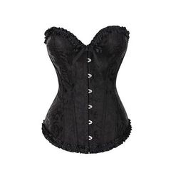 Rococò Completo Mascherata Corsetto Overbust Taglie Forti Cosplay Taglie Forti Jacquard Controllo della Pancia Push-Up Costume Per donna Mascherata Feste Carnevale di Venezia Adulti Corsetto
