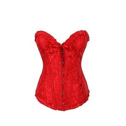 Rococò Completo Mascherata Corsetto Overbust Taglie Forti Cosplay Taglie Forti Jacquard Controllo della Pancia Push-Up Costume Per donna Mascherata Feste Carnevale di Venezia Adulti Corsetto