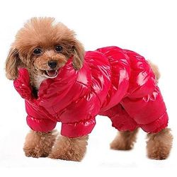 inverno cane cappotto impermeabile antivento cane tuta da neve caldo pile imbottito inverno vestiti per animali domestici per chihuahua barboncini bulldog francese pomeranian cani di piccola taglia
