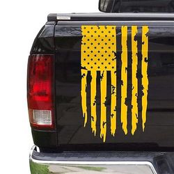 adesivo per auto con decalcomania in vinile per portellone posteriore camion bandiera americana americana compatibile con la maggior parte dei camioncini e la maggior parte dei veicoli