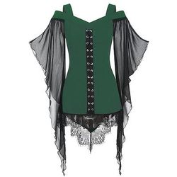 Retrò Vintage Punk Gotico Medievale Corsetto Mascherata Ragazza gotica Costume Per donna Carnevale Mascherata Festa / Sera Adulti Corsetto