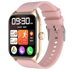 imosi qx5 smartwatch non invasivo 1.96 pollici smartwatch fitness running watch bluetooth monitoraggio della temperatura contapassi bluetooth chiamata compatibile con android ios donne uomini impermeabile