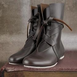 Retrò Vintage Medievale Rinascimento Scarpe Stivali jazz piatti Scarpe da Ballo Pirata Vichingo Ranger Elfico Costume Per uomo Per donna Unisex Celtico Costumi da pirata Halloween Mascherata Festa