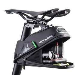 ROCKBROS 1/1.5 L Borsa posteriore laterale da bici Riflessivo Massima capacità Impermeabile Borsa da bici Tessuto fodera Poliestere PU Marsupio da bici Borsa da bici Bici da strada Mountain bike