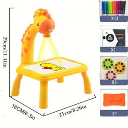 Mini dipinti da tavolo per bambini Smart giraffa Style Projector Desk con Light Learning Painting