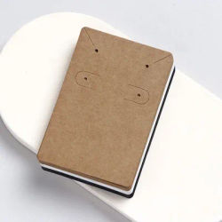 50PCS 6X9CM White Black Necklace Holder Cards For Hoop Earrings Blank Display Cardboard DIY Jewelry Packages Wholesale Supplies