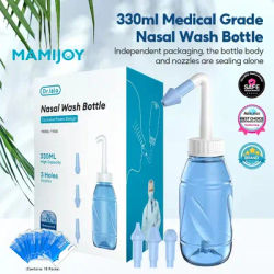 MAMIJOY 330ML Nose Wash Cleaner Nasal Irrigator Rinse Bottle Nose Protector Avoid Allergic Rhinitis Adults Children Neti Pot