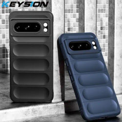 KEYSION Shockproof Case for Google Pixel 8 Pro 7 Pro 7A 6A Anti-skid Soft Silicone Phone Back Cover for Google Pixel 8 7 Pro 7A