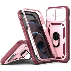 Case For iPhone 16 15 14 Pro Max Plus 13 12 Pro Max XR 360 Full Body Rugged Protective Slide Camera