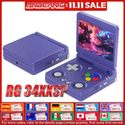 Anbernic RG34XXSP 3.4-Inch IPS Linux 64-bit Game Console H700 quad-core LPDDR4 2GB Retro Game Player HD-Connect To TV RG 34XXSP