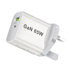 UK/AU/EU/US USB C Charger 65W PD 3.0 GaN Charger Type C Power Adapter With 2-Port Fast Wall Charger