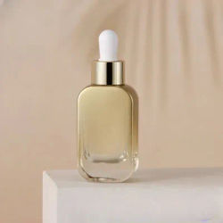 Essential Oil Dropper Bottle 30ml Glass Portable Cosmetic Dispenser Bottle Essence Thick Bottom Empty Bottle Refillable Bottles