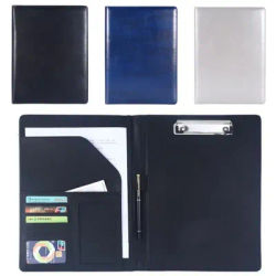 1Pc A4 PU Leather Business Organizer Case Vintage Binder Manager Document Pads Office File Folder