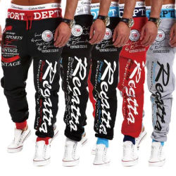 Men'S New Fashion Hip Hop Casual Jogging Pants Letter Print Sport Gym Fitness Slim Fit Baggy Trousers Sweatpants Autumn Winter