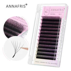 ANNAFRIS 6D W Lash Extensions Natural Soft Premade Volume Fans 6D W Easy Fan Eyelash