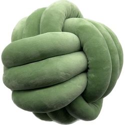 Soft Plush Knott Pillow Ball Cushions by LCM Home Fashions, Inc. in Green