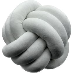 Soft Plush Knott Pillow Ball Cushions by LCM Home Fashions, Inc. in White