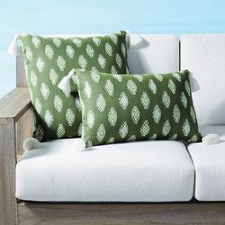 Khalo Ikat Indoor/Outdoor Pillow - 13" x 20" Lumbar - Frontgate