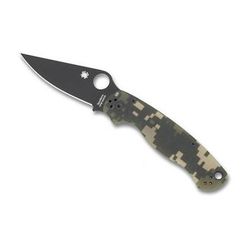 Spyderco Para Military 2 Folding Knife (Black Blade, Digital Camo Handle) - [Site discount] C81GPCMOBK2
