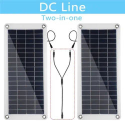 Cavo di alimentazione 2 in 1 da 30 cm Kit pannello solare Linea CC per caricabatteria per fotocamera per computer cellulare