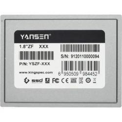 KingSpec YANSEN 64gb 128GB 256g 1.8" ZIF 40pin SSD Solid State Disk Fit for Compact PC, Old Laptop and Media Player Zune Player