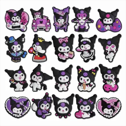 1-20PCS Sanrio Series PVC Shoes Charms fai da te Kuromi accessori per scarpe decorazione per scarpe